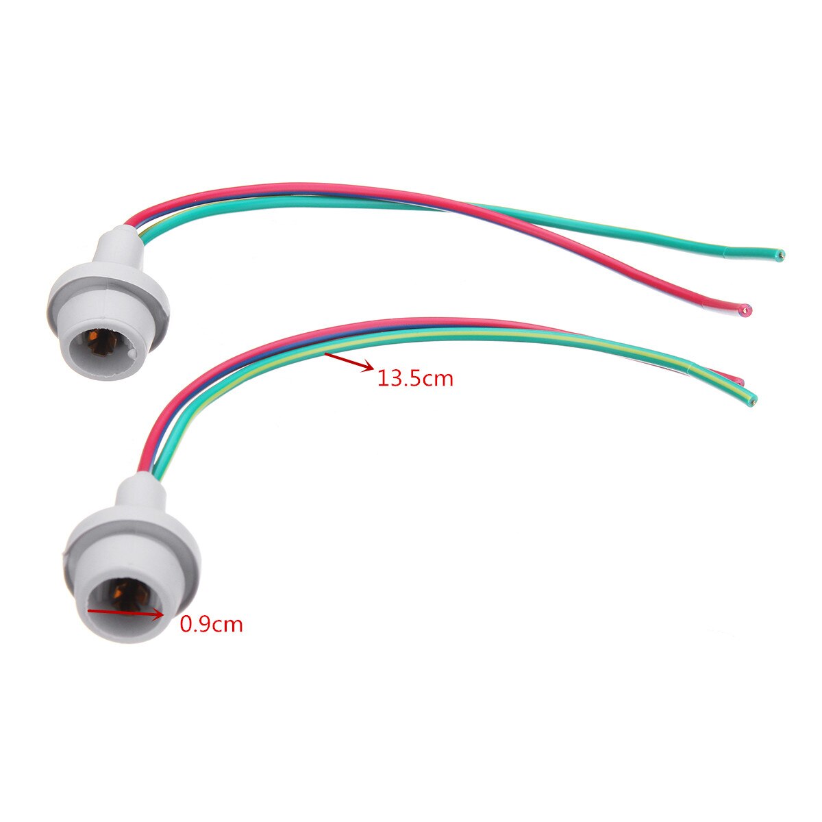 2x T10 W5W Bilhållare Bas Värmebeständigt Gummiuttag med Kabel Parkeringsljus Kontakt