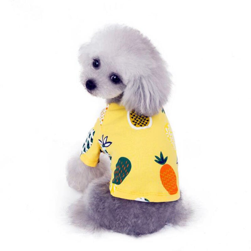 Huisdieren Hond Vest Gedrukt Hond Zomer T-shirt Puppy Ananas Kleding Kat Kostuum Voor Kleine en Middelgrote Honden Chihuahua Teddy