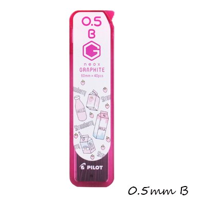 Piloto de Japón X revista Nicola Limited Neox grafito lleva para lápices mecánicos HRF5G20 0,5mm B/HB 60mm * 40 Uds: 0.5 B MILK