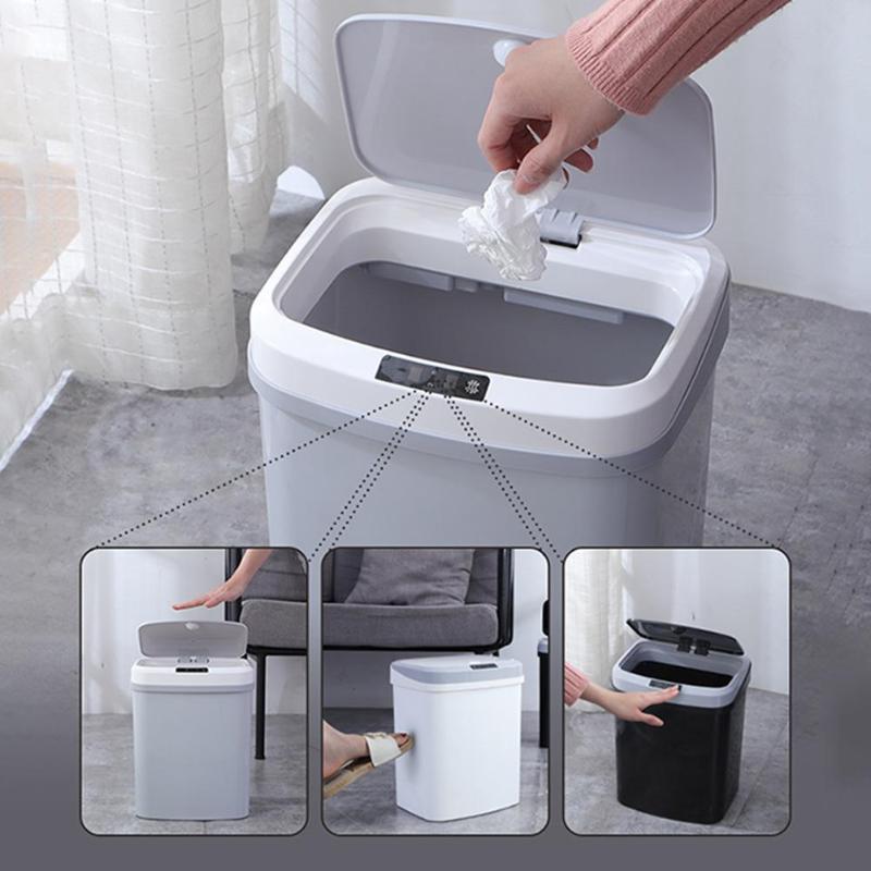Trash Can sensor Home intelligent Waste Bins Automatic Induction Electric Trash Can garbage trash bin for Kitchen Bathroom