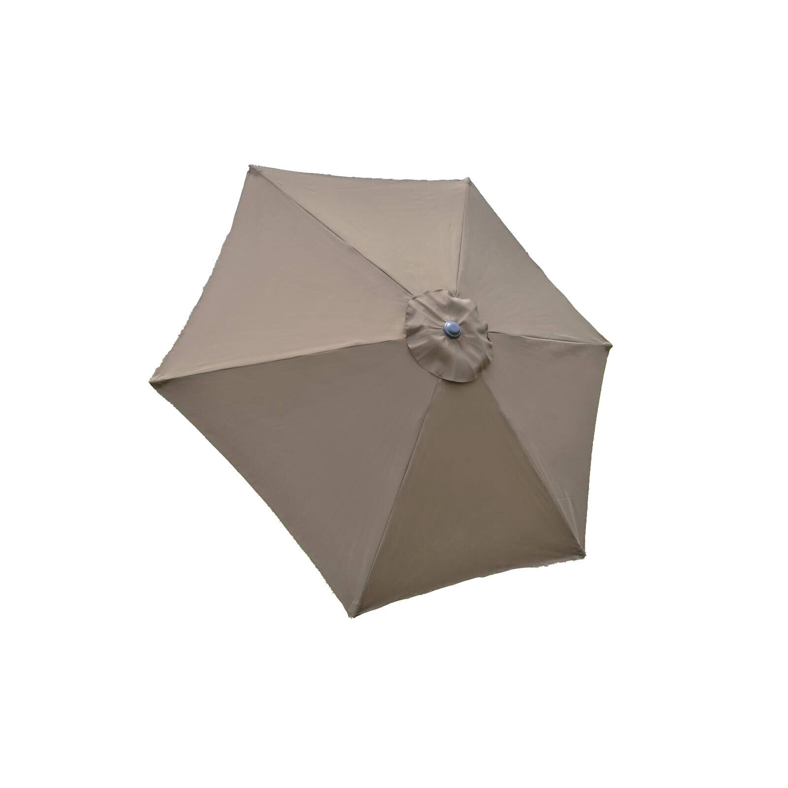 10ft 6/8 Ribben Patio Paraplu Luifel Top Cover Waterdicht Vervanging Stof Doek: Khaki / 3M 8Ribs