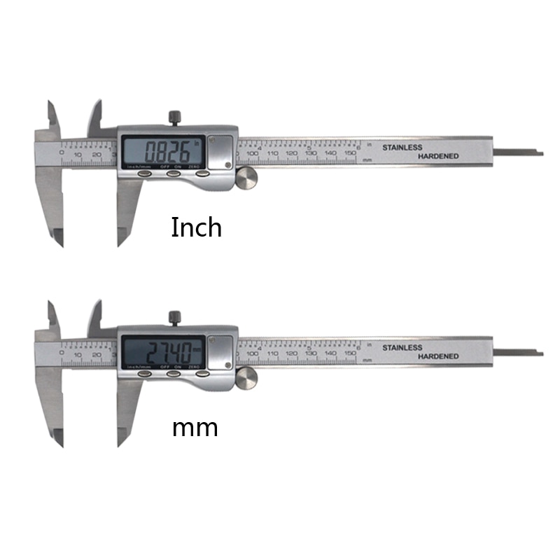 Digital Vernier Caliper 6 Inch 150mm Stainless Steel Electronic Caliper Micrometer Depth Measuring Tools