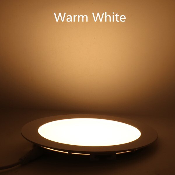 Led ner ljus panel ljus vit varm vit tak panel lampa 3w 6w 9w 12w 15w 25w led belysning för heminredning: Varm vit / 6w