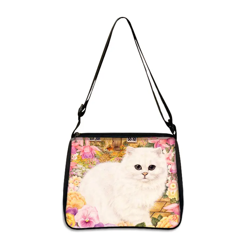 Bolso de mano con dibujo de gato para mujer, bolsa con estampado de Gatito Travieso, longitud ajustable, de almacenamiento, ideal para