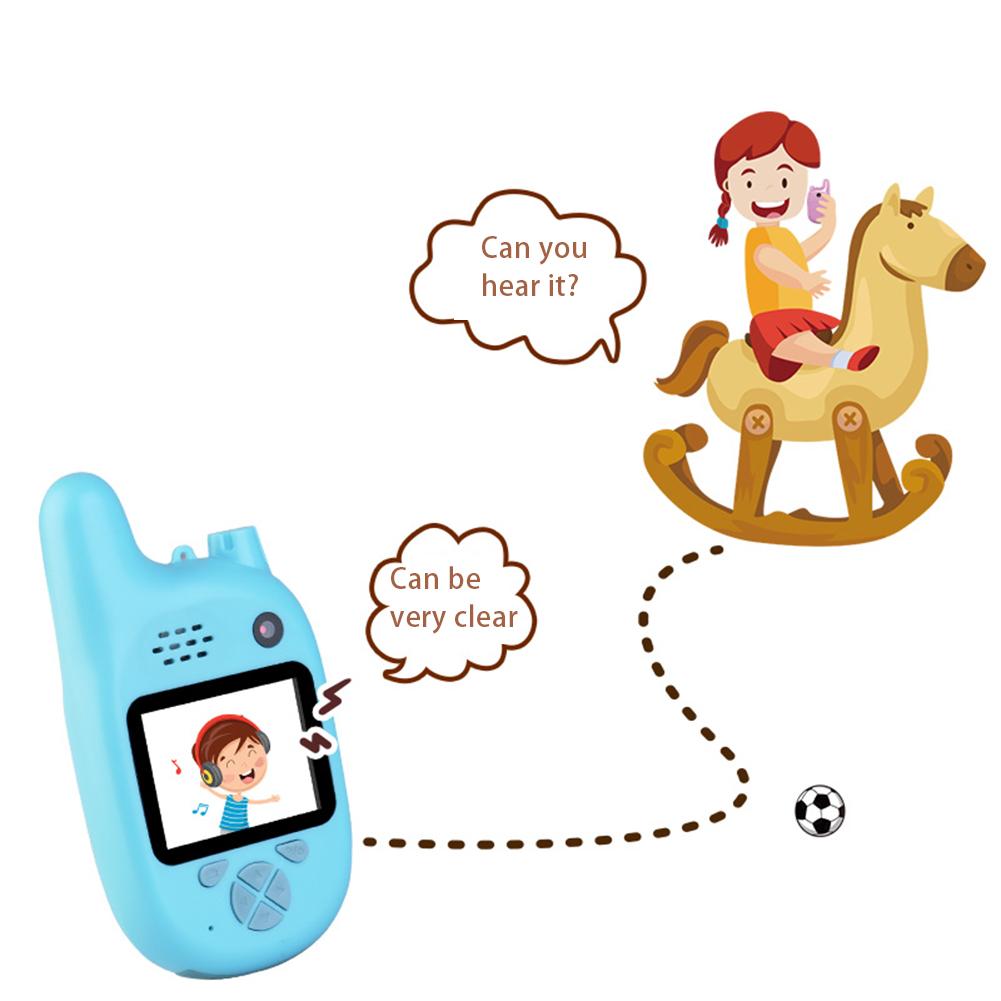 Walkie-talkie de con cámara de dibujos animados para niños, intercomunicador de aspecto bonito, juguetes para niños,
