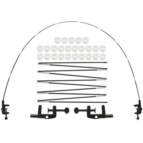 1 Set Table Balloon Arch Decorative Easy Assemble Adjustable Wedding Small Desktop Balloon Arch Kit for Anniversary Birthday: black