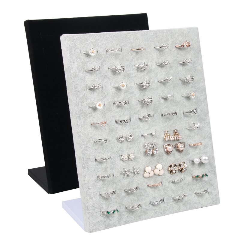 Velvet Ring Display Holder Stand for Store 50 Seat for Rings Storage Jewelry Display Wall Jewellry Organizer Rack