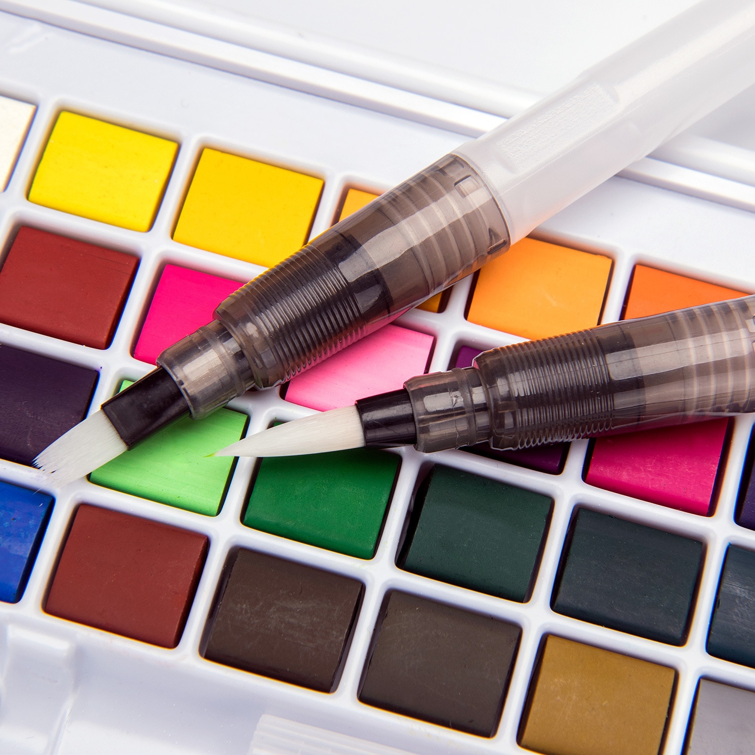 Acrylic Paints Superior Solid Watercolor Paint Set With Brush Pen Foldable Travel Water Color Pigment Drawing Set 03111