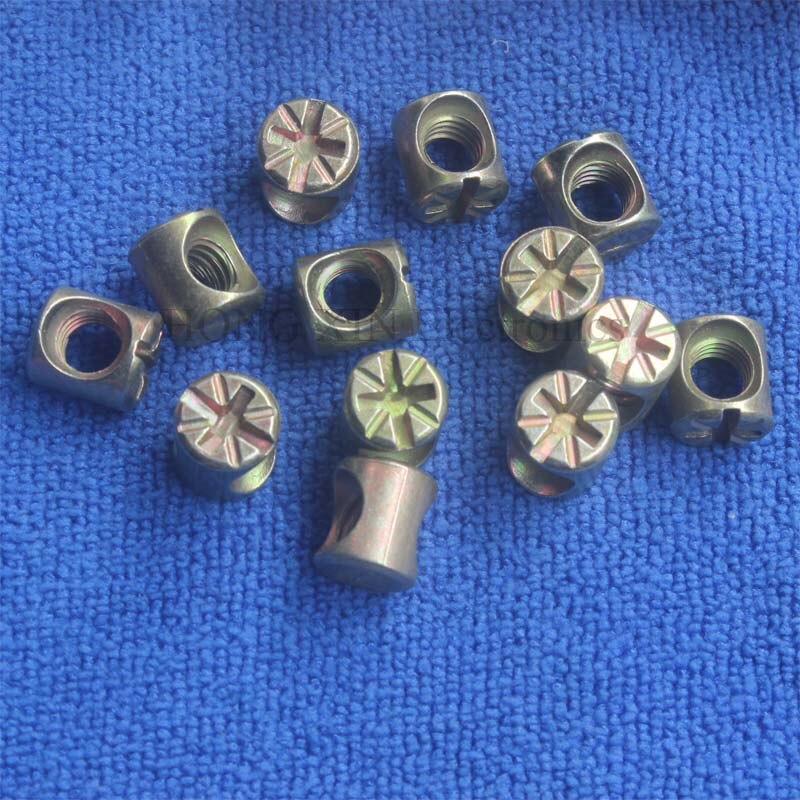 Tornillos de barril pasador transversal M6, tuerca para camas, sillas de cuna, Tuercas de aleación de Zinc, 1 Uds.