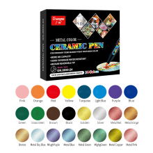 Rotulador de cerámica para uso en el horno, rotuladores de alta temperatura para dibujo acrílico, rotuladores de pintura para piedra de roca, madera, punta de pincel extrafina, 12/24 colores: 24 colors