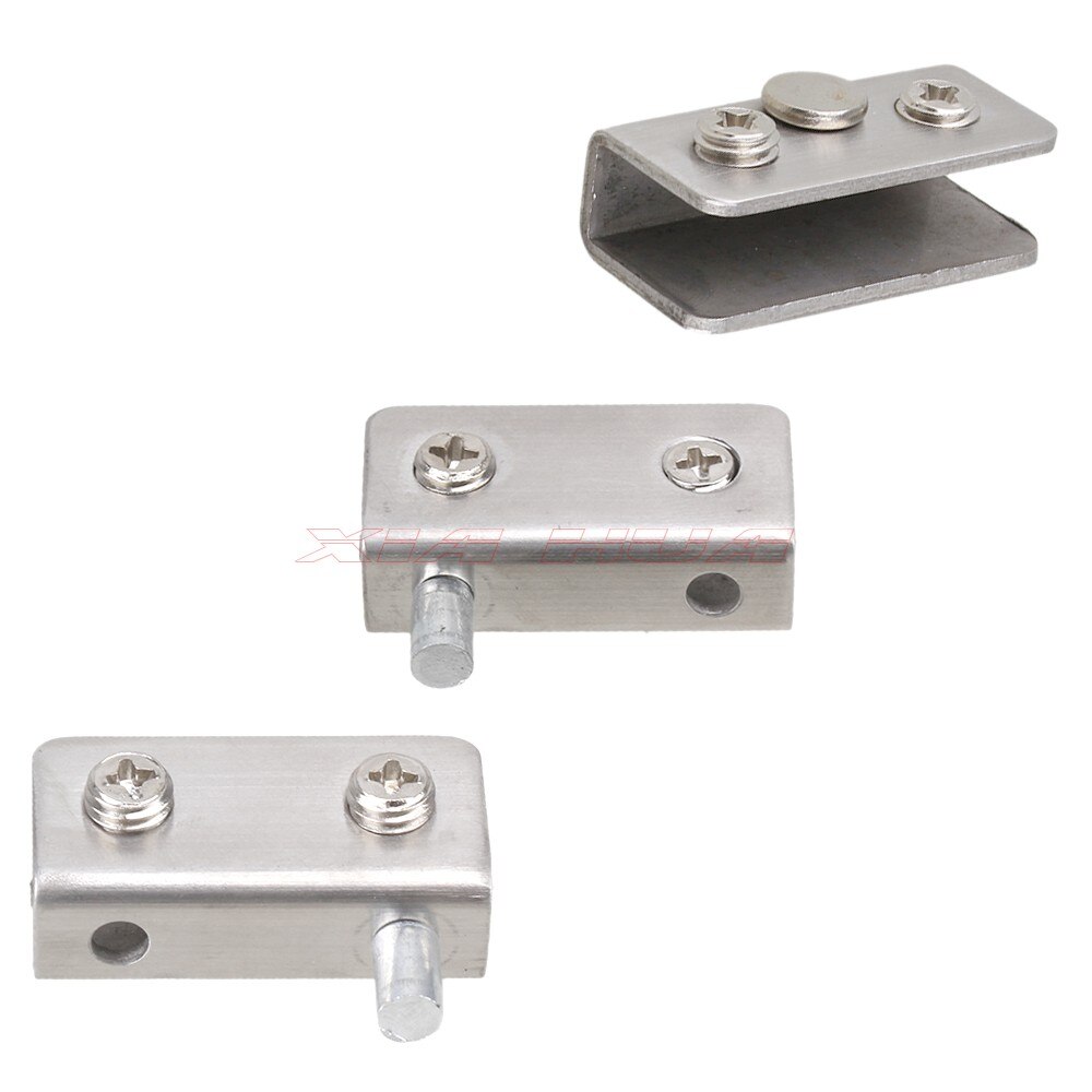 40X20MM Single suction glass door hinge kit Glass Pivot Door Hinges Glass Door Hinges Clamps