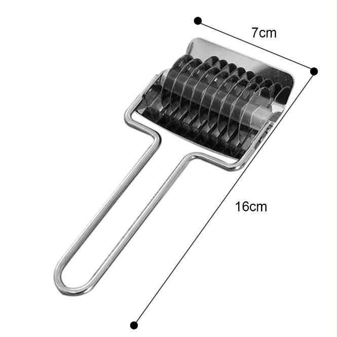 Noodle Lattice Roller Dough Cutter Pasta Spaghetti Maker Pastry Vegetable Rolling Slicer Stainless Steel Kitchen Cooking Tools: Default Title