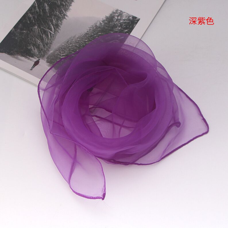 60* 60CM Ladies Scarves Four Seasons Available Woman's Small Squares Silk Solid Scarf: S-15