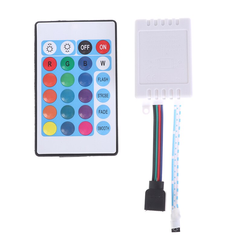 1Pc 24-Key RGB Controller RGB Set Infrared Remote Control RGB Light Strip Dimmer