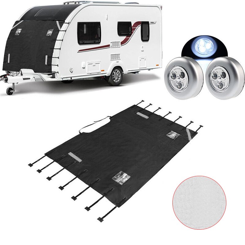 220Cm X175cm Caravan Front Towing Cover Protector Covers Stofdicht Universal Towing Cover Reflecterende Strip