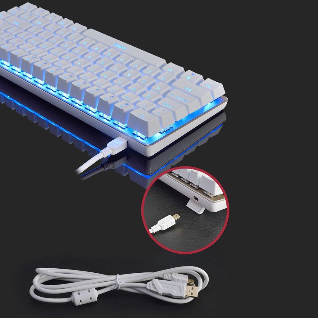 Gaming Mechanical Keyboard Backlit Usb Wired Keypad 82 Keys Black Switch Computer Keyboard PC Laptop Gaming Keyboard In Stock