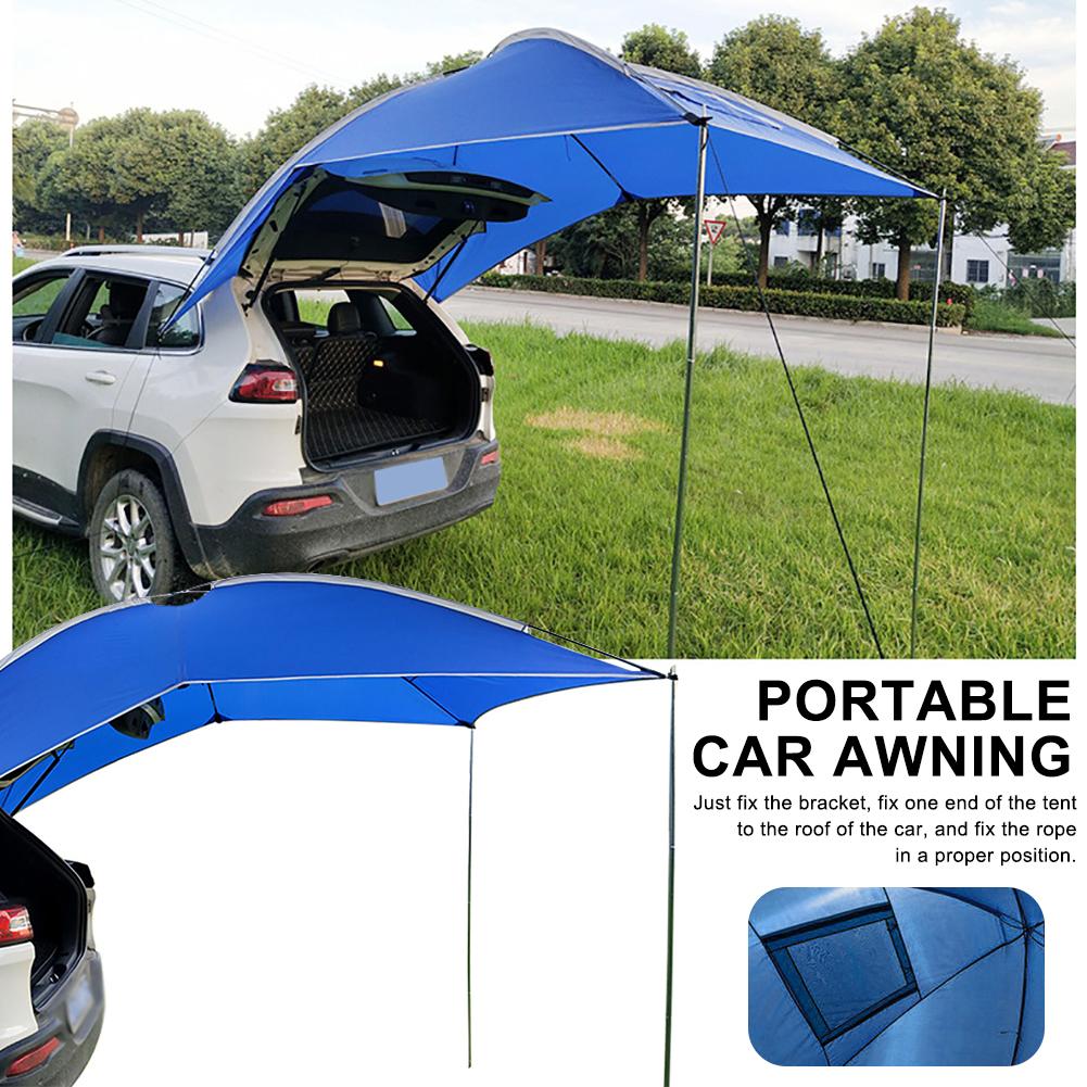 Toldo trasero de coche para exteriores, tienda impermeable, toldo ultraligero, sombrilla para acampar, para coche y SUV