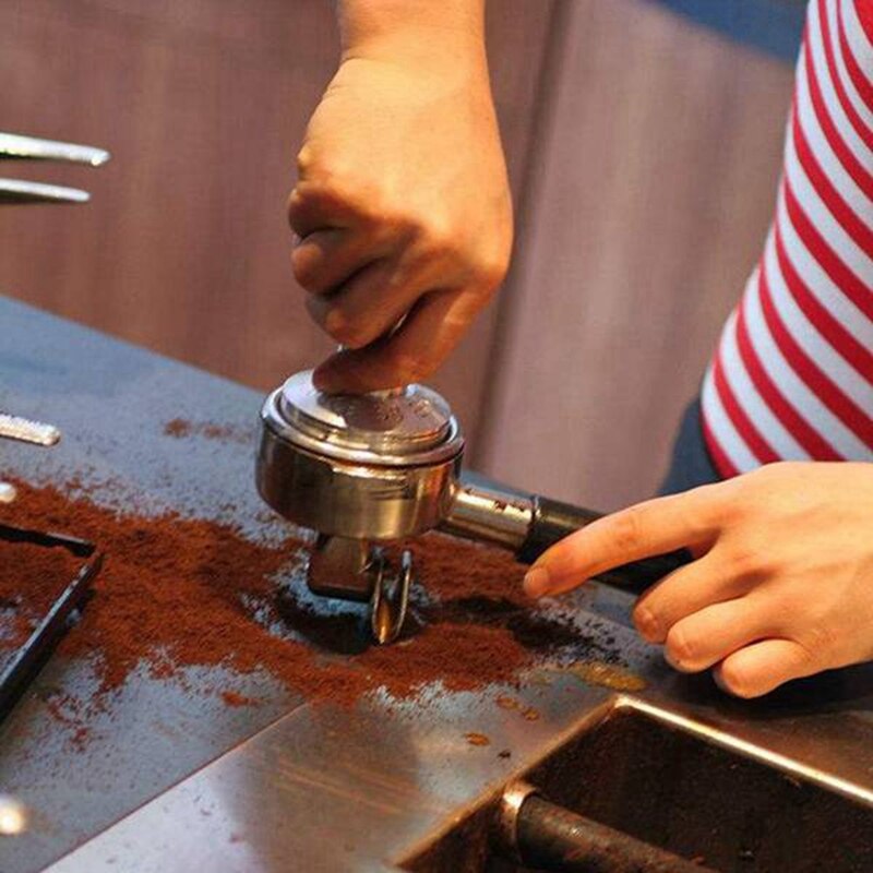 Koffie Machine Cleaning Set, 4 Stuks Koffiezetapparaat Borstel Met Lepel En 1 Stuk 58 Mm Rvs Back Flush Insert Metalen