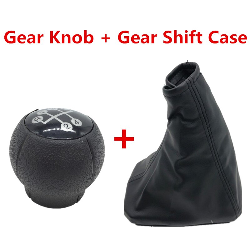 Voor Opel Corsa C (01-06) Tigra B (04-12) combo C (01-11) Handleiding 5 Speed Pookknop Leather Gaiter Boot Cover Handrem Case: 2Pcs Gear Knob Cover