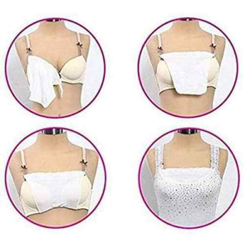 3pcs Anti Peep Invisible Bra Small Lace Breathable Women Underwear Breast Coverage -MX8