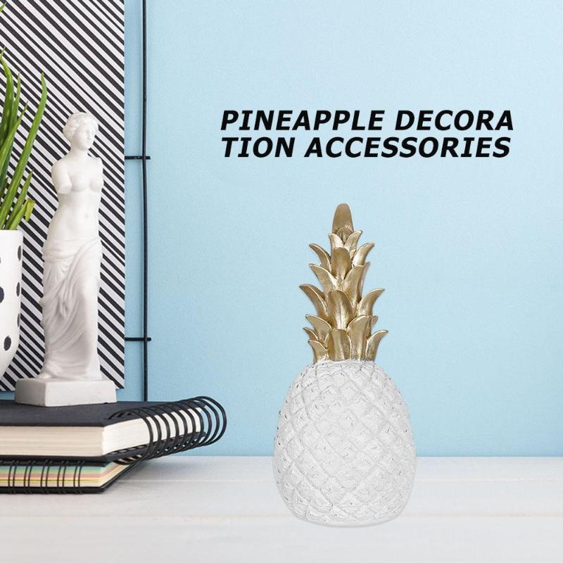 Piña dorada de resina de estilo nórdico, decoración del hogar, sala de estar, gabinete de vino, escaparate, artesanía, mesa lujosa, decoración del hogar, accesorios