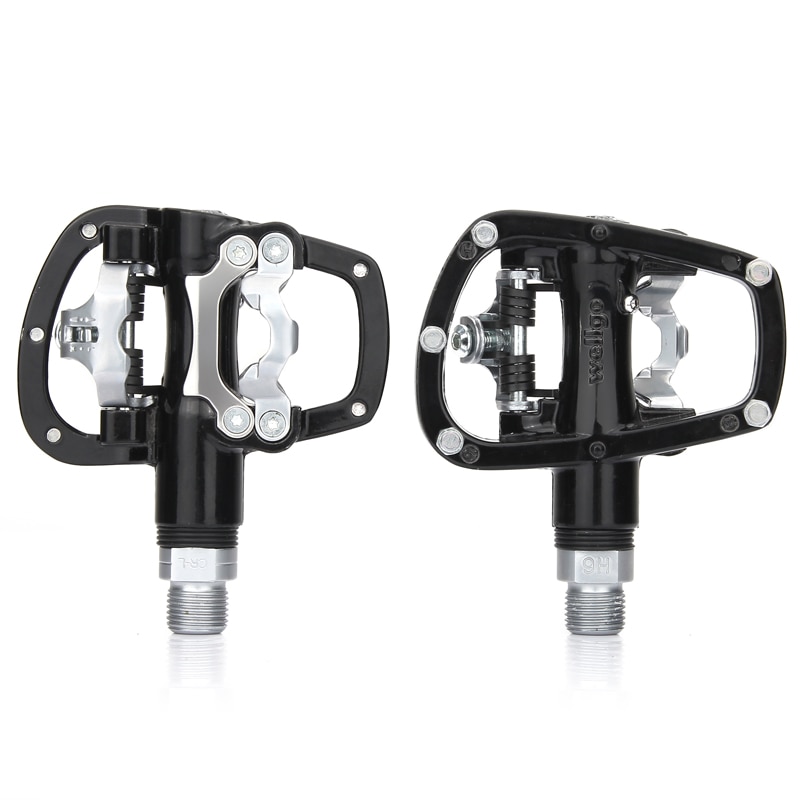 Wellgo R120B MTB Mountain road Bike Clipless Pedals With Cleats SPD Compatible Bicycle Aluminum alloy self-locking pedal
