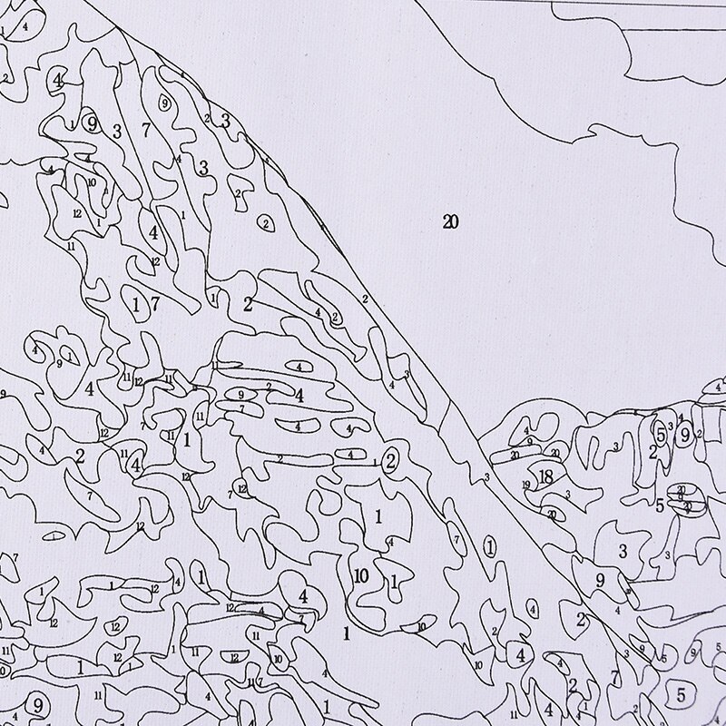 Pintura Diy de tortuga por números para colorear por números, arte de pared moderno, imagen por números para decoración del hogar, juguetes hechos a mano para niños