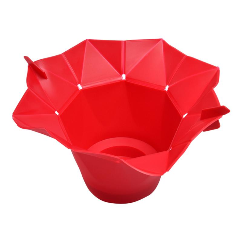 Red Green Popcorn Popper Maker DIY Silicone Microwave Popcorn Maker Fold Bucket Red Green Kitchen Tool