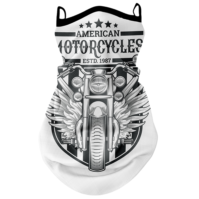 Máscara de protección solar Retro para Moto, pañuelo para la cabeza para motocicleta, Anti-UV para verano, cubierta para la cabeza y el cuello al aire libre, protector facial para montar, diadema deportiva: Blanco