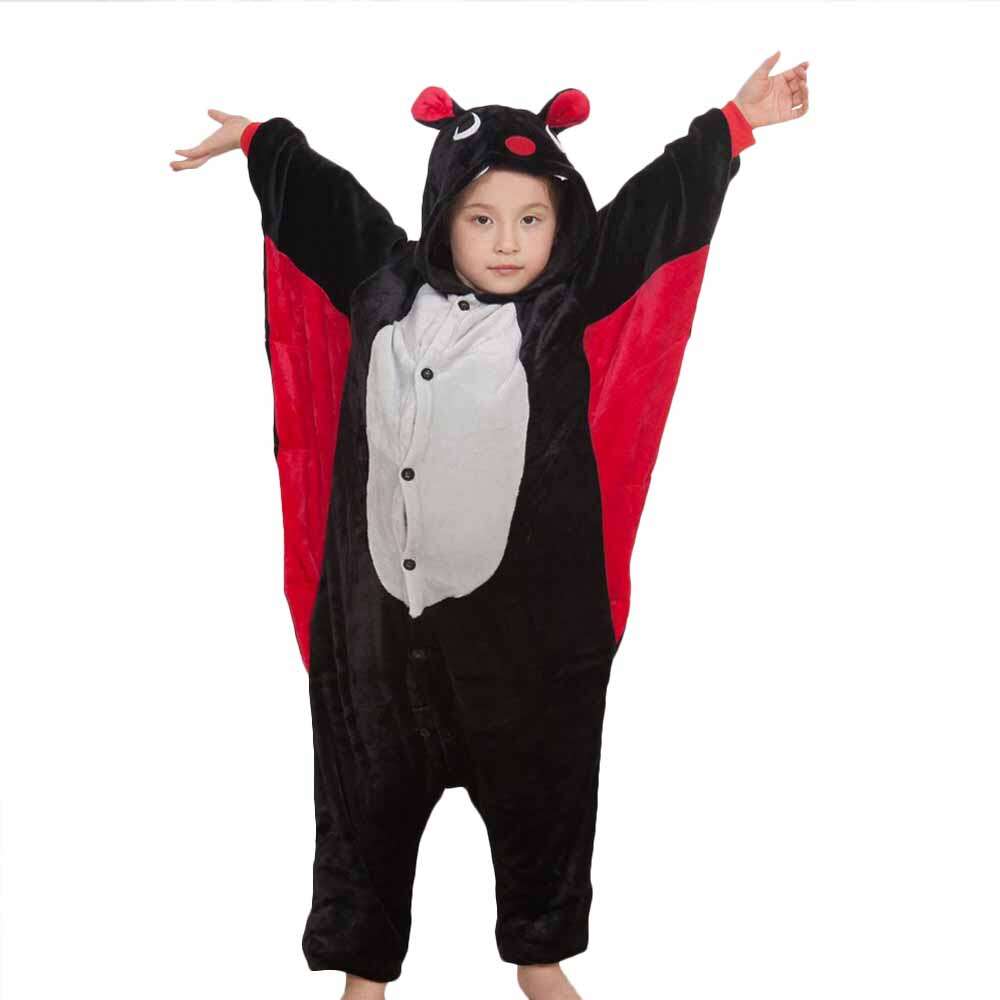 Pijama de animales con capucha para niños y mujeres, ropa de dormir bonita, traje de murciélago, mono con capucha, Kigurumi