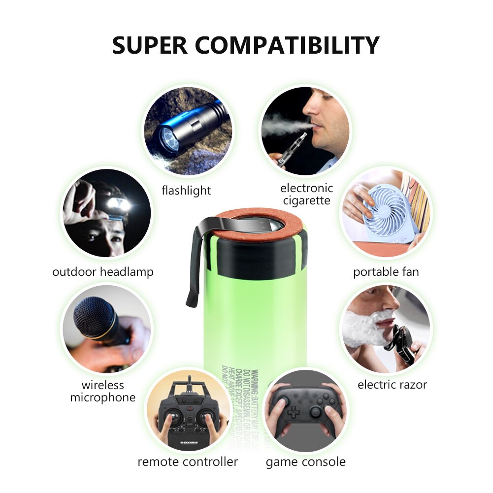 3,7 V Wiederaufladbare 18650 Li ionen Batterie 4Pcs 100% Original NCR 18650B 3400mAH Große Kapazität Lithium-Batterien Mit nickel Blatt