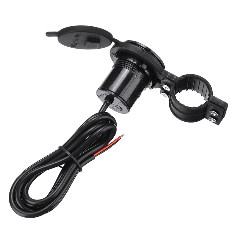 Motorfiets 1.5A Usb Autolader Switch Power Adapter Poort 12V Socket Plug Snoer Met Schakelaar Waterdicht Car Charger