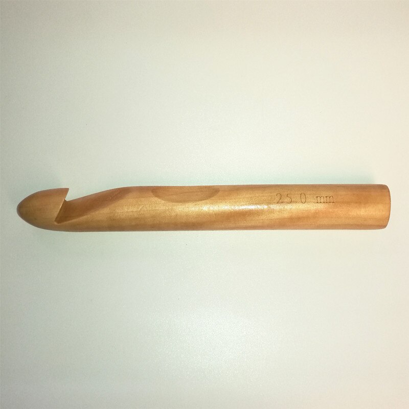 Madera de ganchillo cilíndrica de 15MM/20MM/25MM de grosor, pelo de Islandia súper grueso con agujas de tejer redondas de madera de bambú