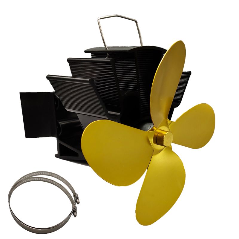 4 -lapainen lämpökäyttöinen takka uuni riippuva takkapuhallin alumiini hiljainen ympäristöystävällinen puukamiinoihin - uunin tuuletin