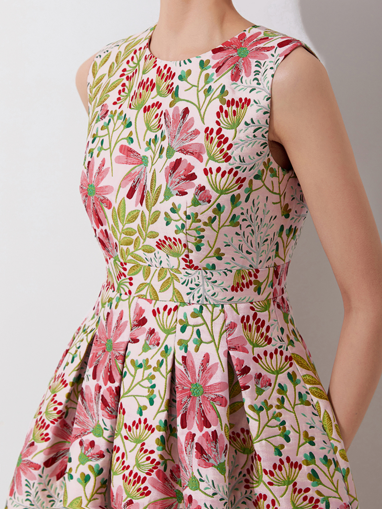 Devchata sommer jacquard kvinder lang maxi kjole luksus blomster festkåbe femme vintage vestido aftentøj