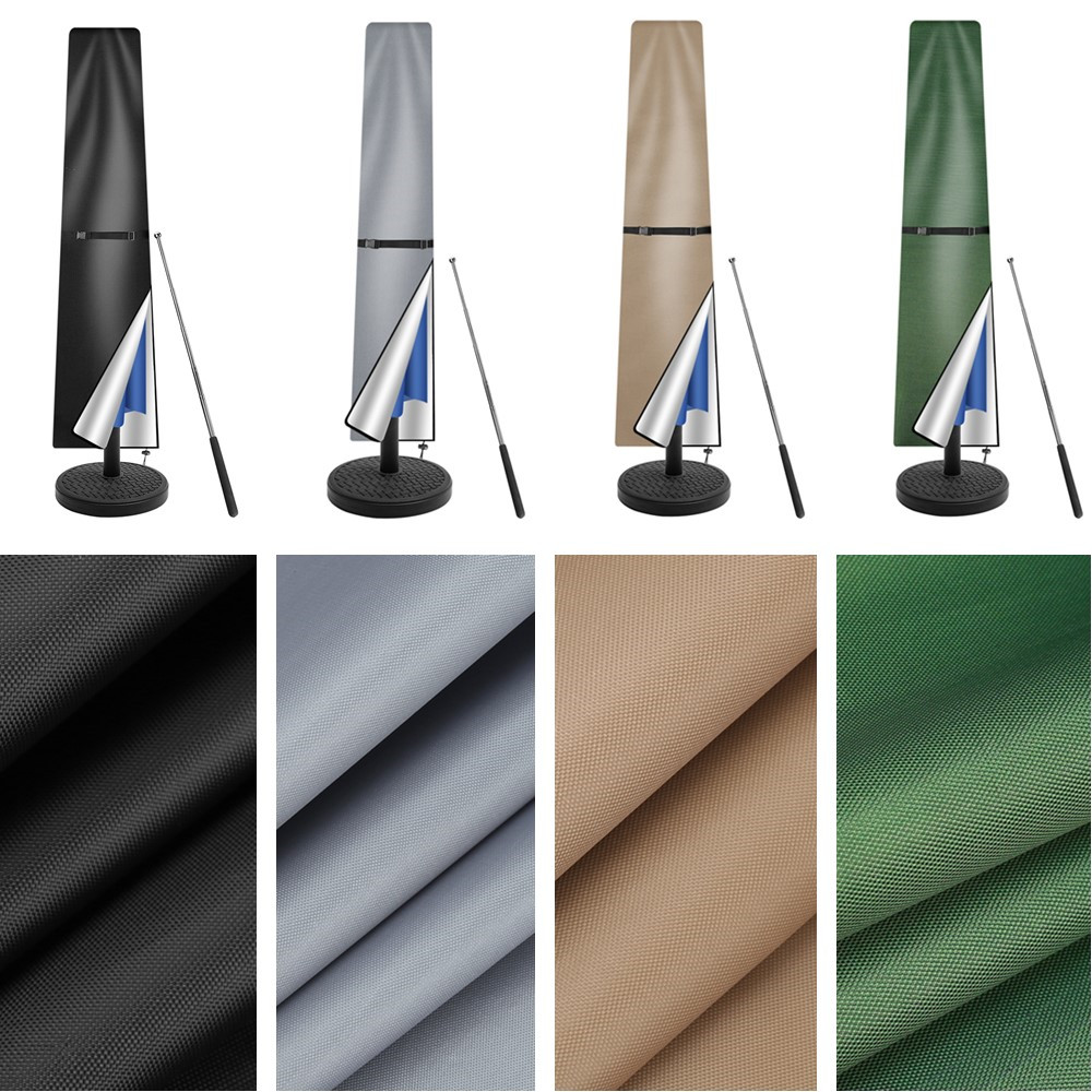 210D Rechte Parasolhoes Waterdichte Parasol Beschermhoes met Rits Weerbestendig UV-Anti Winddicht Tuinparapluhoes