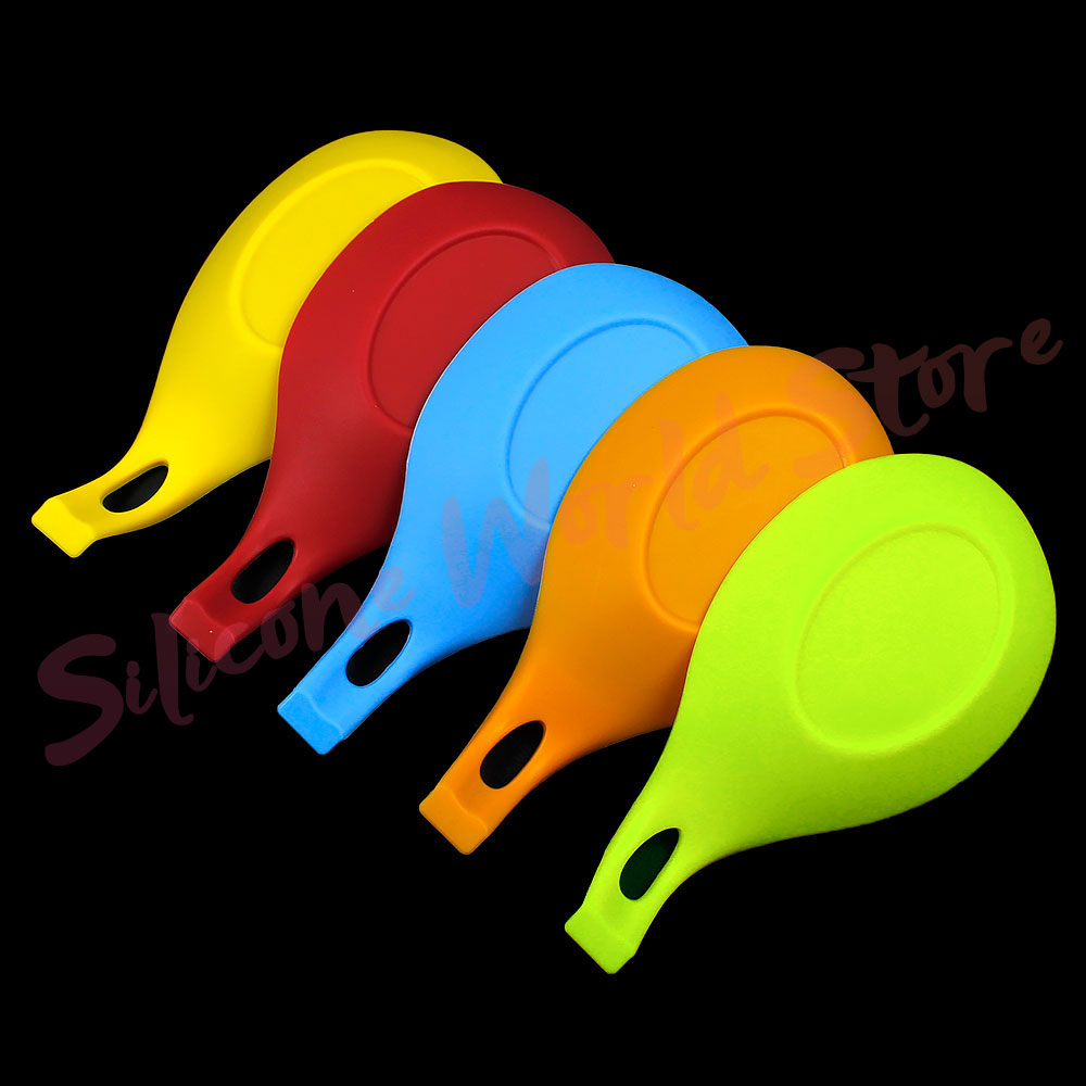 Platos de silicona con sabor a silicona, utensilios de cocina, almohadilla para cuchara, soporte para cuchara, contenedor de almacenamiento resistente al calor, herramientas de cocina
