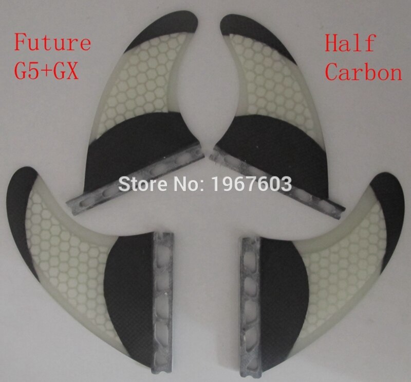 Quad set Surf fin Future carbon honeycomb G5 surfing fins 2 piece side fin 2 piece center rear surf fin