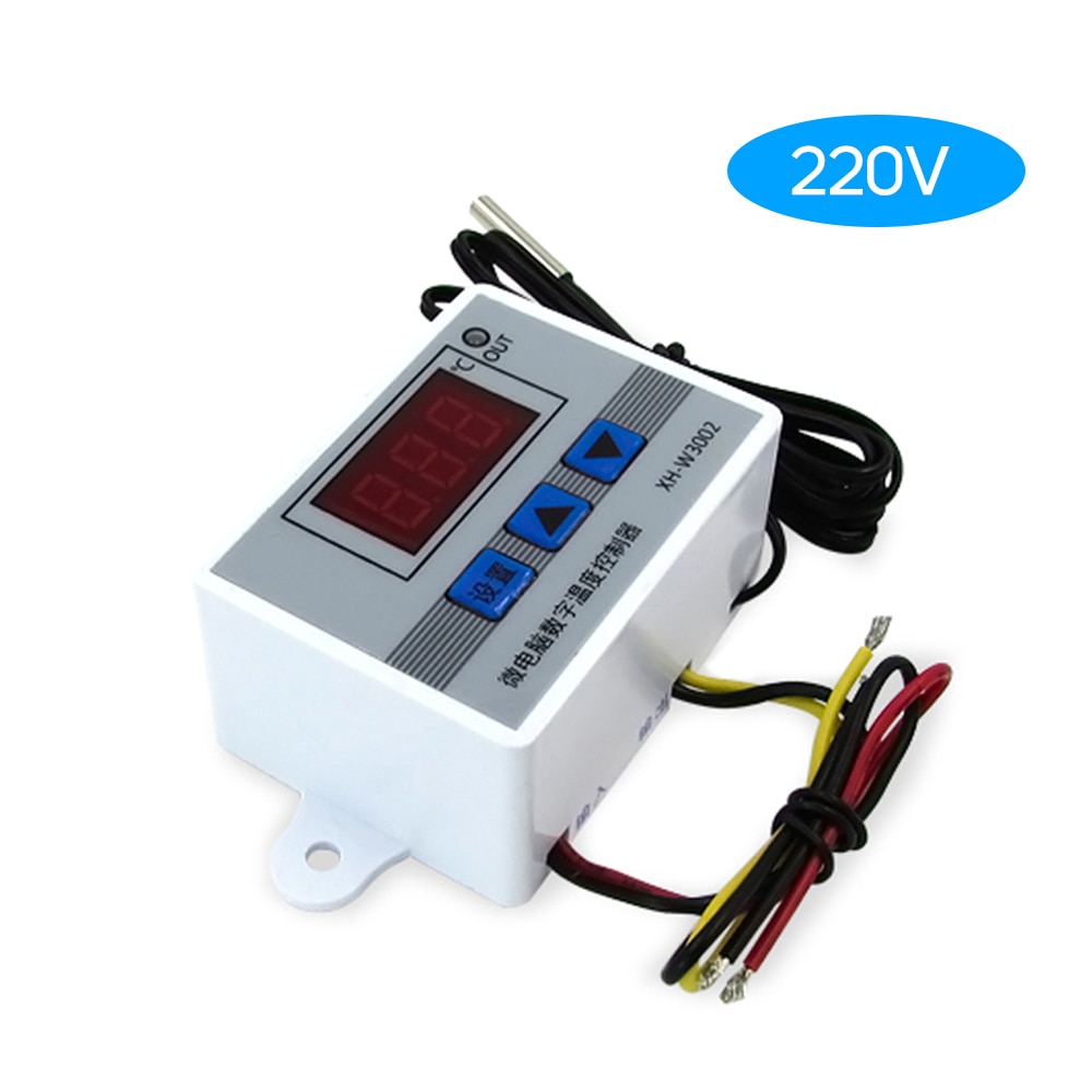 12v/24v/220v intelligent ledet digital mikrocomputer temperaturregulator termostatafbryder med vandafvisende sensorprobe