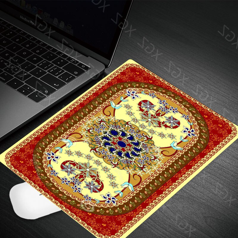 Yzuoan Persian Carpet Big Rubber Non-slip Laptop Gaming Keyboard Mouse Pad for CS GO Dota LOL 22X18CM: 22x18-2