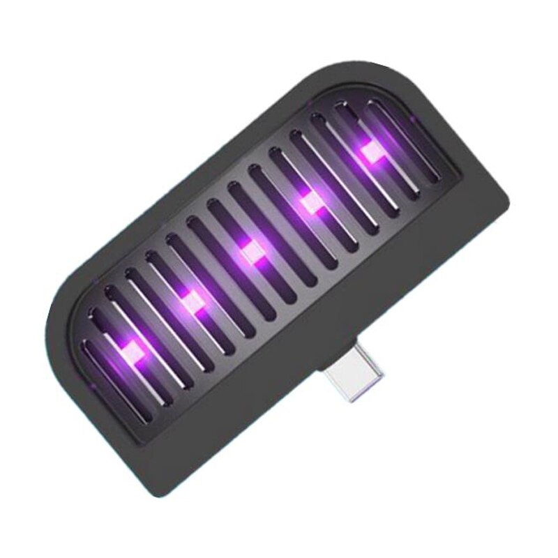 Pocket Uv Licht Compatibel Voor Android Usb Type C-Draagbare Voor Uw Mobiele Telefoon Met Uvc Uva Licht: black