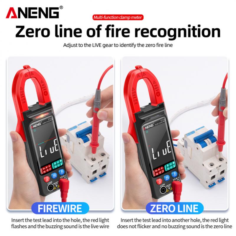 ANENG ST212 DC/AC Current Digital Clamp Meter 6000 Counts 400A Amp Multimeter Large Color Screen Voltage Tester Car Hz NCV Ohm
