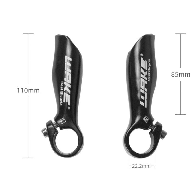 Mountainbike ko horn handtag aluminiumlegering mini extra cykel förlängt styre 4 färg