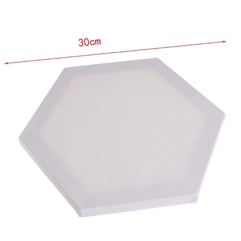 Hexagon Wood Framed Artist Blank Art Canvas Boards For Acrylic Oil Painting: 30cm