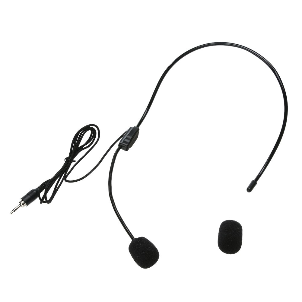 Mini Portable Head Microphone Lightweight Condenser 3.5mm Jack Handsfree Teacher Microphone for Teaching Tour Guide