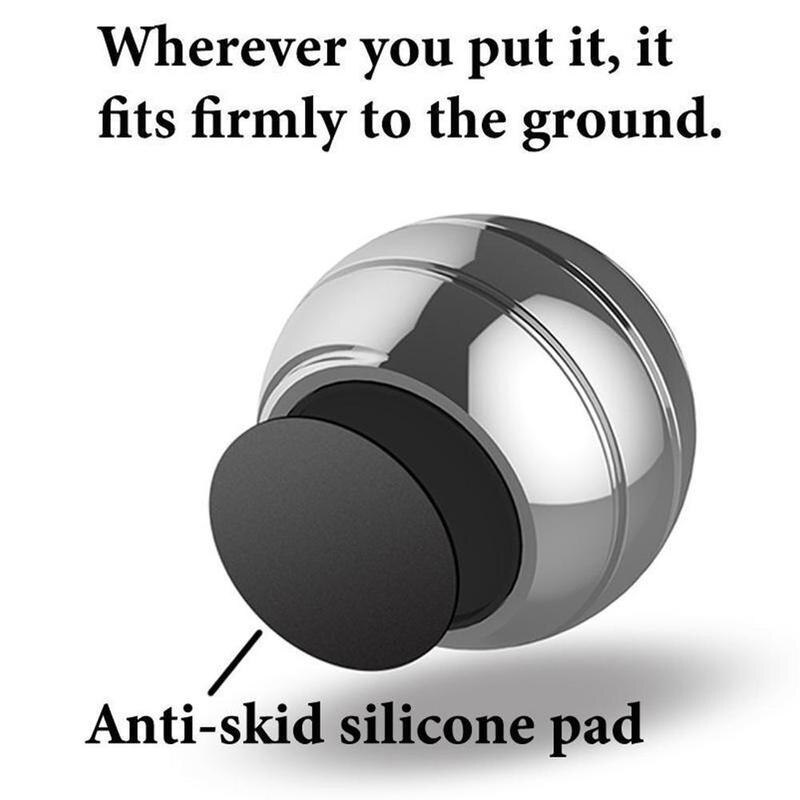 Desktop Decompression Rotating Spherical Gyroscope Gyro Toy Illusion Flowing Desk Optical Toy For Adult Finger Metal U2I4