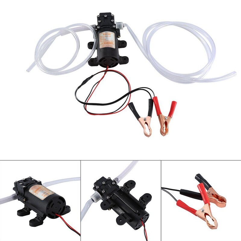 Oliepumpe sugepumpe pumpe olieaftapningsanordning køretøj olie sugepumpe overførsel til bådmotor  - 12v 60 w -  inkl . 11mm / 8mm / 6m