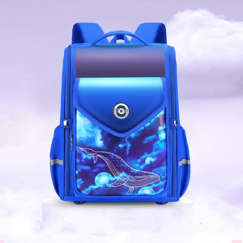 Primary Students School Bags Children School Bags Ultra-light Schoolbags For Boys And Girls Space Bag: Beige