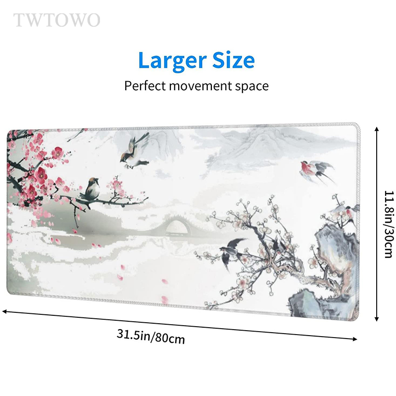 Japanischen Stil Kirsche Blüte Vogel Sakura Maus Pad Spielen XL Große Neue Mousepad XXL Maus matt tastatur Pad Computer Maus matt