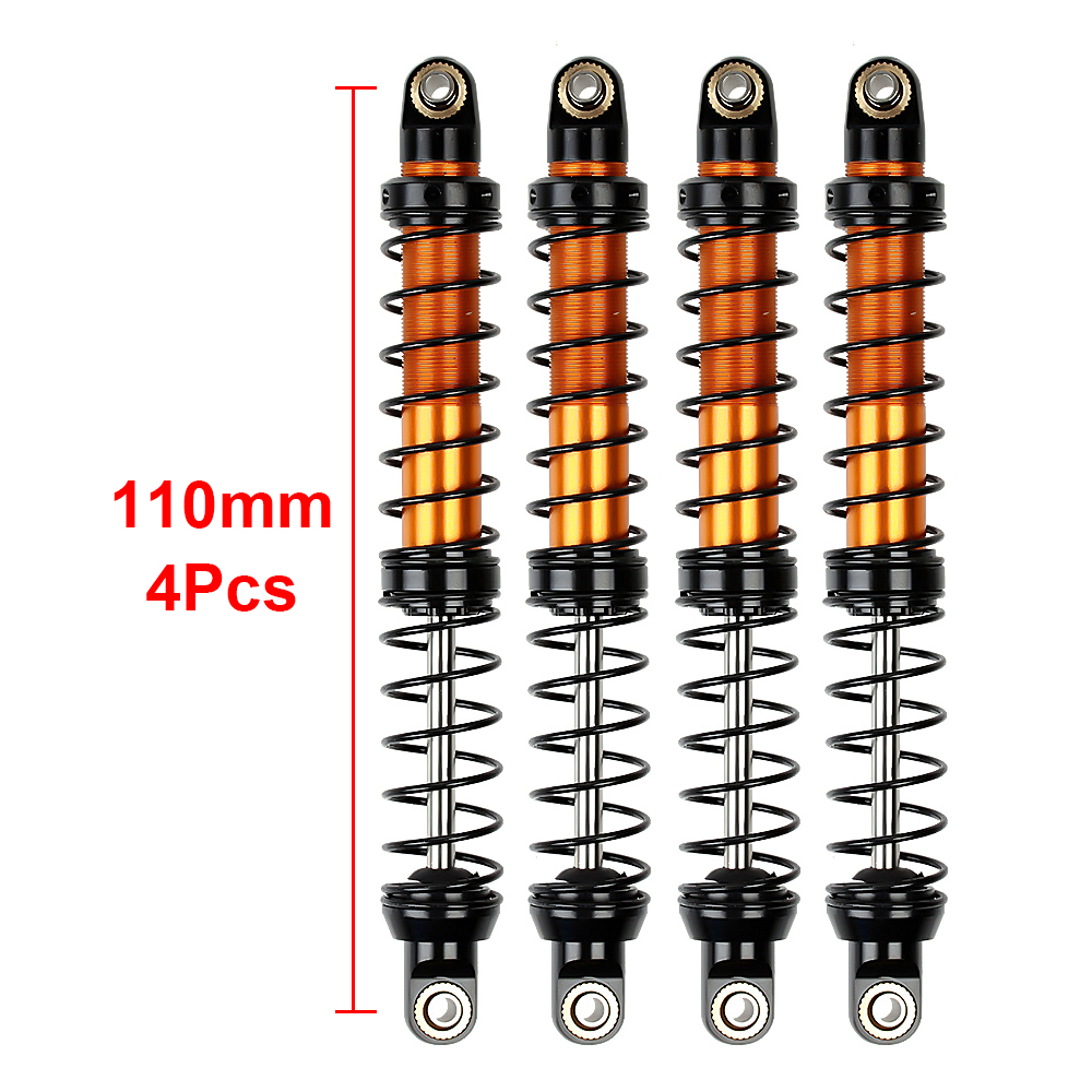 Metallo 70 millimetri 80 millimetri 90 millimetri 100 millimetri 110 millimetri 120 millimetri Olio Ammortizzatore Ammortizzatore per 1/10 RC crawler Auto Assiale SCX10 90046 AXI03007 TRX4 TRX6: Gold 110mm 4pcs